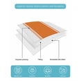 thumbnail image 5 of Quilts Twin Size Bedding Set, Orange Solid Color Texture Lightweight Quilted Comforter, Simple Orange Stripes Soft Reversible Bedspread Coverlet with Pillow Covers for All Season, 68" x 86", 5 of 7