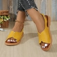 thumbnail image 4 of Mepaouo Women's Slingback Flat Sandals Open Toe Summer Beach Walking Shoes Cork Footbed Slip on Slides, 4 of 8
