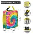 thumbnail image 3 of Tie Dye Insulated Lunch Bag Box Student Reusable Lunch Bag with Water Bottle Holder Lunchbox Work Travel, 3 of 6