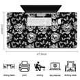 thumbnail image 5 of Long Mouse Pads for Desk,Black Skull Butterfly Pattern Desk Mats on Top Of Desks, Desk Mouse Pad Extra Large with 3mm Non-Slip Base and Stitched Edge for Gaming,Office,Work,Home 47.3"x23.6", 5 of 6