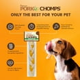 Pork Chomps Roasted Pork MMF7 Skin Dog Chew, 8inch Braid, Peanut