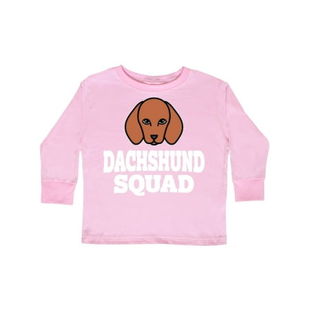 

Inktastic Dog Dachshund Squad Gift Toddler Boy or Toddler Girl Long Sleeve T-Shirt
