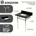 thumbnail image 5 of Kingston Brass KVPK30KBSQ6 Templeton 30-Inch Black Granite Console Sink with Brass Legs (8-Inch, 3-Hole) in Black Granite/Polished Nickel, 5 of 6