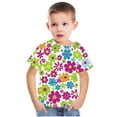 thumbnail image 4 of AJTQTH Unisex Tees Girls Boys Cartoon Printed Color Block Tees Cute Short Sleeve O-Neck Tshirts Blouses Shirts Summer Casual Outfits Multicolor#04 4 Years, 4 of 5