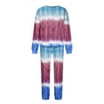 thumbnail image 4 of Azrian Pants for Women 2023, Womens Plus Activewear suit Sets Fashion Casual Print Long Sleeve Round Neck Sweatshirt Top + Pants Set Clearance, 4 of 5