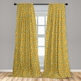 thumbnail image 5 of Stars Curtains 2 Panels Set, Abstract and Modernistic Design Irregular Order Cartoon Shapes, Window Drapes for Living Room Bedroom, 56"W X 84"L, Earth Yellow Aqua, by Ambesonne, 5 of 5