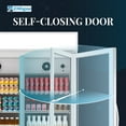 thumbnail image 5 of Chingoo 38'' Merchandiser Refrigerator with Glass Door, 17 Cu.ft Commercial Display Fridge with Adjustable Shelves Silver, 5 of 9