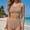 #249-Khaki, variant on Warop Women's Striped Bikini Set, New Style Halter Neck Two-Piece Swimsuit for Beach and Pool Vacation
