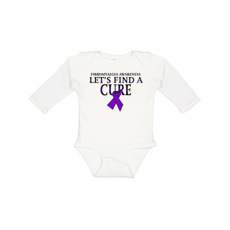 

Inktastic Fibromyalgia Awareness Let s Find a Cure with Purple Ribbon Gift Baby Boy or Baby Girl Long Sleeve Bodysuit