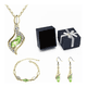 thumbnail image 2 of Conjunto De Collar, Aretes Y Brazalete Con Cristales Color Verde Malubero Malu1697, 2 of 3