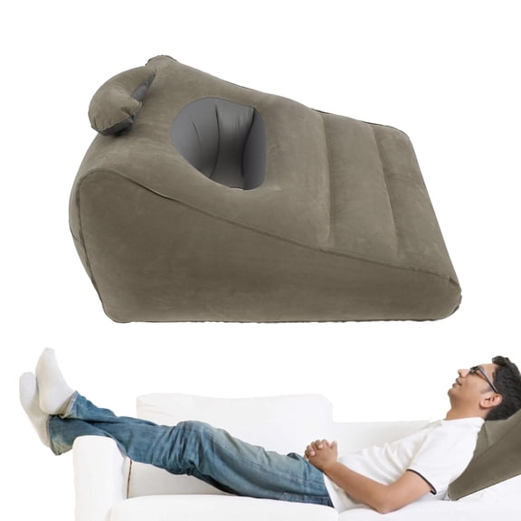 Inflatable Wedge Pillow for Sleeping, Portable Travel Wedge Pillow for Acid Reflux, Leg Elevation, and Back Support,Inflation tools not included