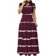 thumbnail image 1 of Vestido de Manga Corta para Mujeres Sexy Impreso Cuello en V Vestido Largo Delgado, Moda de las Señoras para la Primavera Y el Verano, 1 of 5