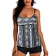 thumbnail image 1 of Trajes de baño para mujer Trajes de baño de dos piezas Camisetas sin mangas con estampado floral con pantalones cortos Trajes de baño con control de barriga OAVQHLG3B Store lin121212, 1 of 3