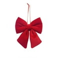 thumbnail image 6 of Red Velvet Christmas Tree Bow Large Decorative Bow Ornament for Xmas Wreath Gift Box Mantle Holiday Decor(Red-S), 6 of 6