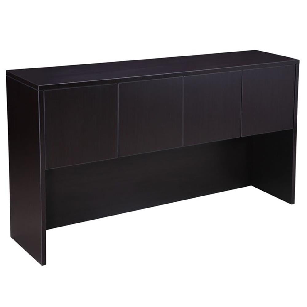 Boss Office Products Mocha 66 inch Executive U-Shape Desk with Lateral File Storage and Hutch
