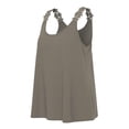 thumbnail image 4 of UDAUDU Womens Tank Top Casual Loose Fit Crew Neck Sleeveless Shirts Strap Lace Camisole Summer Tops Gray 2XL, 4 of 7