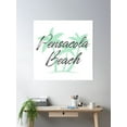 thumbnail image 2 of Florida Beach Names With Palm Trees - Pensacola Beach Poster Wall Art, Modern Wall Decor, 24x24 UNFRAMED, 2 of 3
