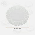 thumbnail image 2 of Uxcell 150pcs Lace Paper Doilies 13.5 Inch White Round Disposable Decorative Paper Placemats Hollow Flower Absorbing Papers for Cakes Desserts Food Decoration Wedding Birthday, 2 of 7