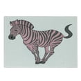 thumbnail image 1 of Pink Zebra Cutting Board, Naturalistic Zebra in Funny Pose Zoo Wild Horse Theme, Decorative Tempered Glass Cutting and Serving Board, Small Size, Pale Pink Dimgrey, by Ambesonne, 1 of 1
