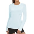 thumbnail image 1 of Camiseta de Protección Solar AURUZA UPF50+ para Mujer, Manga Larga, Azul Claro, 1 of 3