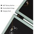 thumbnail image 4 of 5x7 Double Horizontal Hinged Wood Picture Frame Folding Photo Frame with Real Glass Front in Teal Blue for Tabletop, Display 4x6 with Mat or 5x7 without Mat P-LAN-2H57, 4 of 18