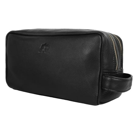 Genuine Leather Travel Toiletry Bag - Dopp Kit Organizer By Rustic Town