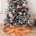 thumbnail image 5 of Rateoe Hippie Flower Print Christmas Tree Skirt 36" for Xmas Holiday New Year Party Circle Tree Mat Ornaments Decoration, 5 of 7