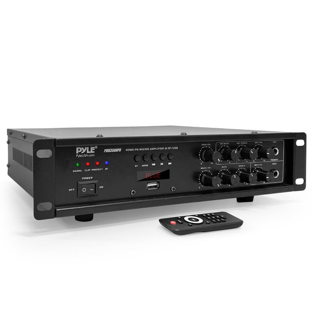Amplificador de mezcla PA Bluetooth para el hogar Pyle PMX3500PH 500W