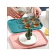 thumbnail image 3 of 1pc Rectangular Plastic Tray (s/m/l) For Restaurant, Home, Kindergarten Tea, Snack, Bbq, Kitchen Serving, 3 of 4