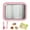 Pink, variant on Portable Rolled Ice Cream Maker - DIY Freeze Dessert Board with 2 Scrapers, Stainless Steel Tray for Yogurt & Gelato
