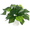 Green, variant on Mosiee Soft Rubber Potted Plant 20cm Tall 7 Branch Foliage for Indoor Decor Display White Stripes