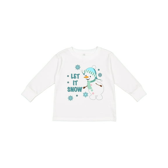Inktastic Let It Snow Snowman Boys or Girls Long Sleeve Toddler T-Shirt