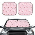 thumbnail image 2 of Daiia Hand Drawn Strawberry 2PCS Car Windshield Sun Shade, Foldable Sun Shield for Car Front Window, Auto Sun Blocker Visor Protector Universal for Truck SUV Pickup-Medium, 2 of 7