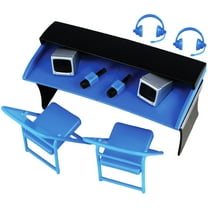 Commentators Playset (Blue) - Ringside Exclusive Ringside Collectibles Wrestling Action Figure Accessories