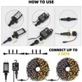 thumbnail image 4 of Tcamp Color Changing Christmas Lights 170FT 500 LED Christmas Tree Lights, 11 Modes Outdoor Indoor String Lights with Remote Timer Memory Function (2 Sets Connectable, Warm White to Multicolor), 4 of 8
