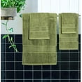 thumbnail image 4 of MALLONI HOME Ultra Soft 6 Pack Cotton Towel Set, Contains 2 Bath Towels 28x55 inch, 2 Hand Towels 16x24 inch & 2 Wash Coths 12x12 inch, Ideal for Everyday use, Compact & Lightweight - Kiwi Green, 4 of 8