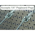 thumbnail image 6 of 4ft Metal Pegboard Standard Tool Storage Kit - Yellow Toolboard & White Accessories, 6 of 8