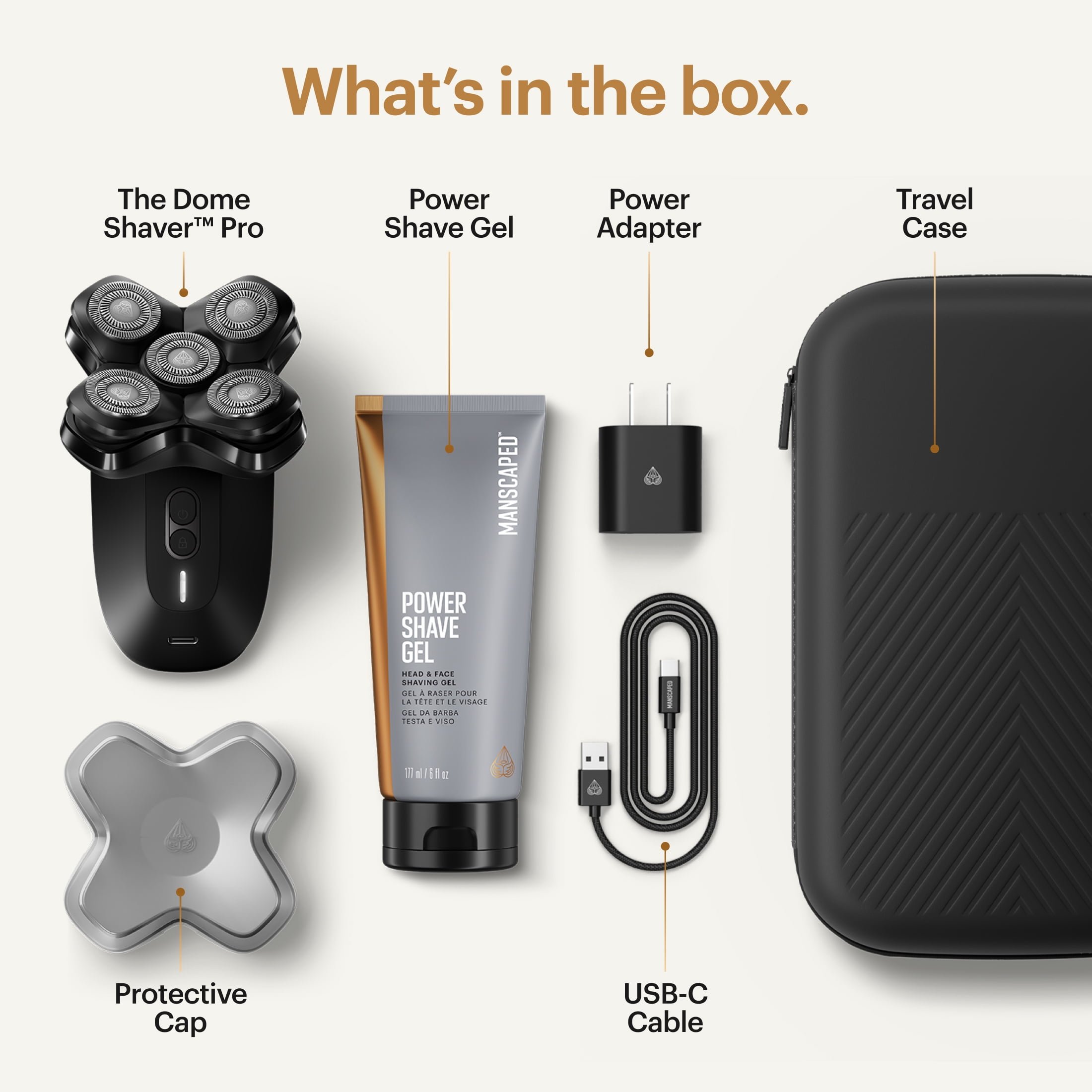 Manscaped® Dome Shaver™ Pro Precision Pack Men's Electric Bald Head Trimmer