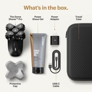 MANSCAPED® Dome Shaver™ Pro Precision Pack SkinSafe® Men's Electric Bald Head Trimmer with Power Shave Gel, 6 fl oz, Black