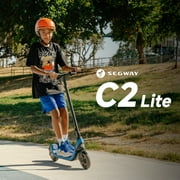 Segway C2 Lite Kids Electric Scooter, 9.9 mph Max Speed, 5.9 Miles Max Range, Ages 6-10, Blue