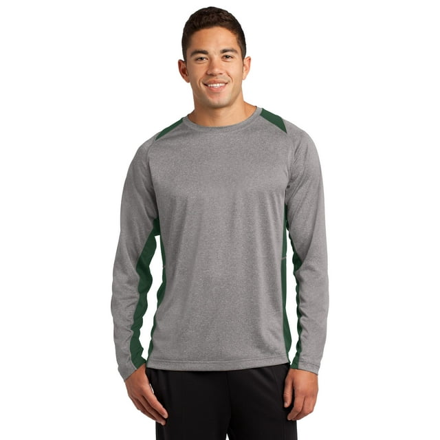 Camiseta de manga larga Sport-Tek® Heather Colorblock Contender™. ST361LS deporte-tek ST361LS