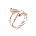 thumbnail image 2 of JewelersClub Stackable Diamond Rings for Women – 1/4 Carat White Diamond Ring Jewelry– Rose Gold Over Silver Stackable Bands for Women –– Stackable Ring Set by JewelersClub, 2 of 4