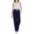 thumbnail image 6 of Girls Baggy Sweatpants Straight Leg Drawstring Athletic Pants Elastic Waist Striped Joggers Loose Soft Stretchy Trousers, 6 of 7