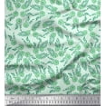thumbnail image 1 of Soimoi Poly Georgette Fabric Leaves & Floral Block Printed Craft Fabric by The Yard 42 Inch Wide, 1 of 3