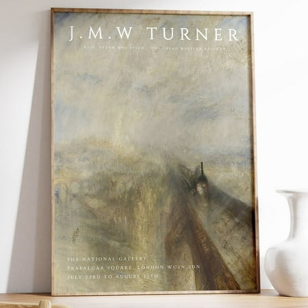 William Turner Art Print, J. M. W. Turner Poster, Rain Steam And Speed, Train And Railway Art, Office Print, Office Decor UNFRAMED PAPER POSTER, Home Decor, Vintage Gift, Living Room Dercor