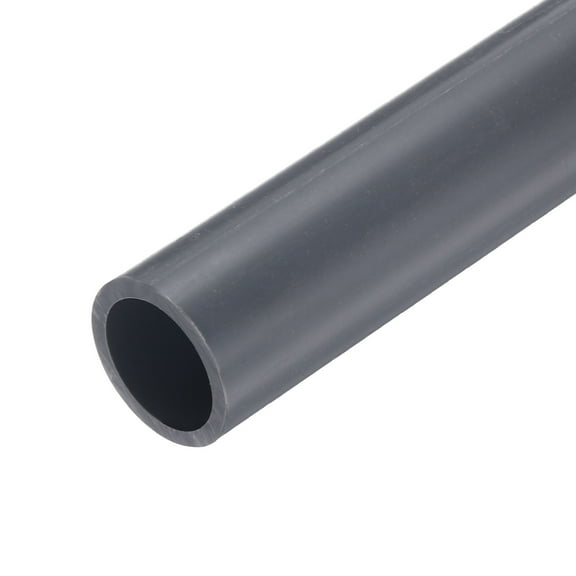 Rigid Round Pipe 17.6mm ID 22mm OD 9" Length Light Grey High Impact for Water Pipe, Crafts, Cable Sleeves