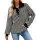 thumbnail image 1 of Gibobby Suéter Para Invierno Mujer de de moda para mujer con de manga larga con cuello en contraste(Negro,XG), 1 of 5