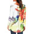 thumbnail image 4 of Camiseta suelta estampada a la moda para mujer, blusa de manga larga, cuello redondo, camisetas informales Pompotops FGAJ5646, 4 of 6