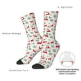 thumbnail image 6 of Honeii Vintage Christmas Reindeer Print Adult Socks,Crew Socks,Casual Calf Socks,Daily Wear Socks for Men & Women, Perfect for Sports, Casual and Everyday Use, 6 of 6