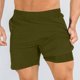 thumbnail image 3 of Pantalones Cortos Atléticos Forrados para Hombres Casual Deportes de Doble Capa Forro Delgado, Pantalones Cortos Tejidos Respirables de Cinco Cuartos para Correr, Fútbol Y Entrenamiento, 3 of 4